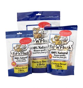 fit n flash chicken dog treats three bags