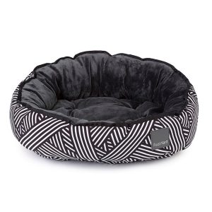 soft reversible grey pet bed