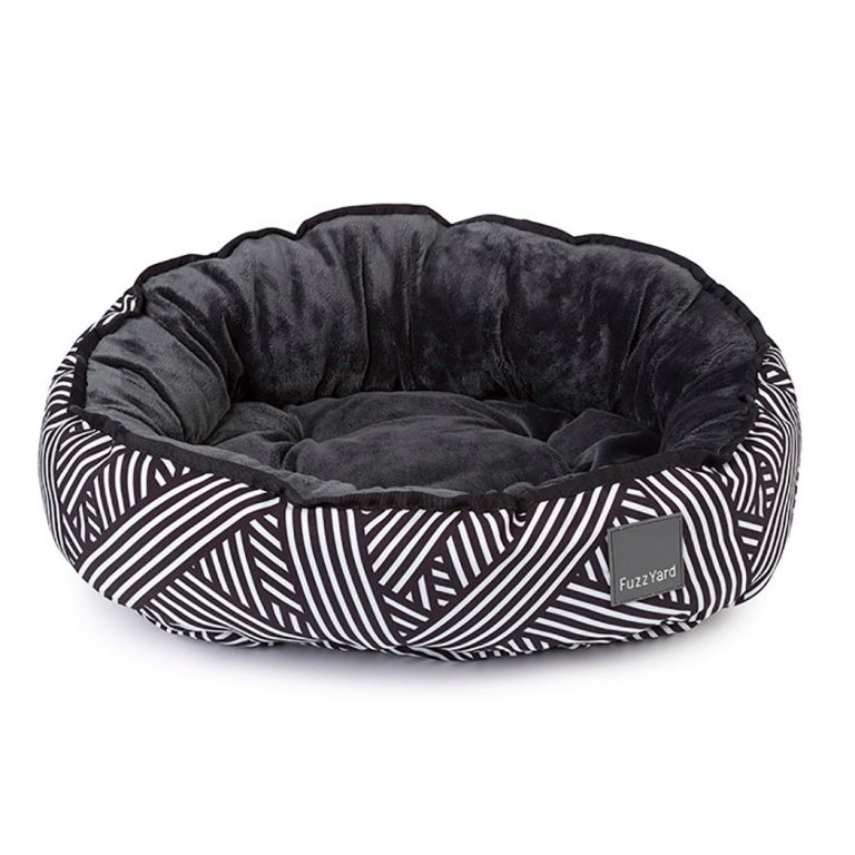 soft reversible grey pet bed