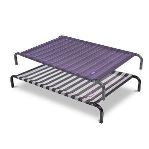 two trampoline dog beds